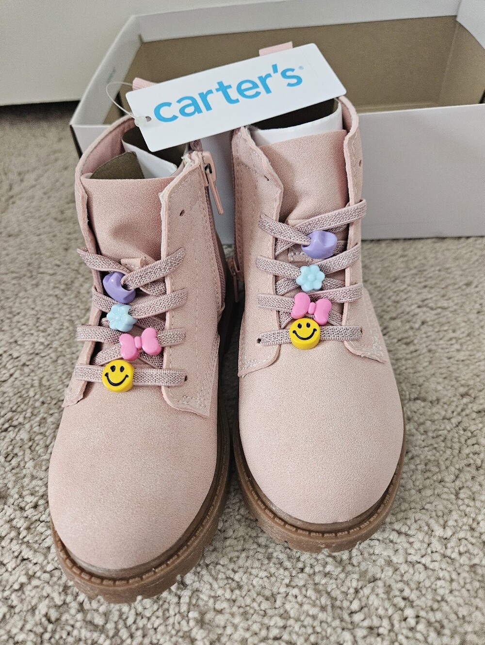 New In Box Carter's Beatris Toddler Girls Casual Ankle Boots Size 10 - Picture 3 of 14